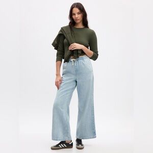 gap high rise wide leg pull on jeans